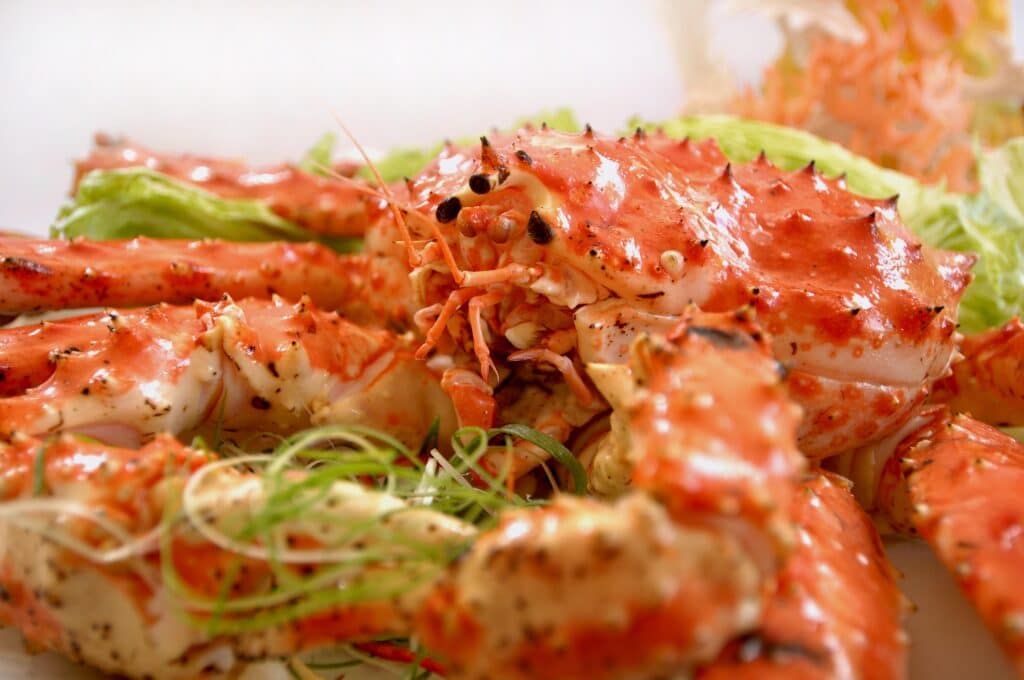 Classic White Pepper Live Alaskan King Crab Close Up- Low